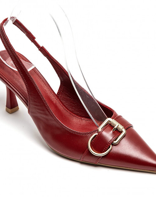 Schoen met open hiel en gesp