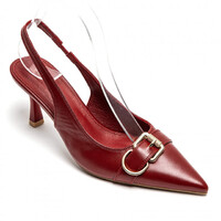 Schoen met open hiel en gesp