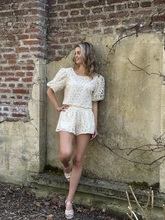 short kort met bloemen