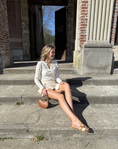 bloes lange mouw kant