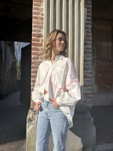 Bloes lange mouw met fluo accent