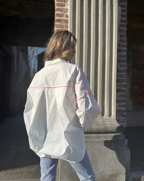 Bloes lange mouw met fluo accent - 2