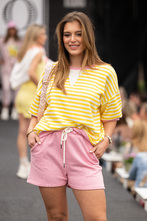 sweater korte mouw gestreept