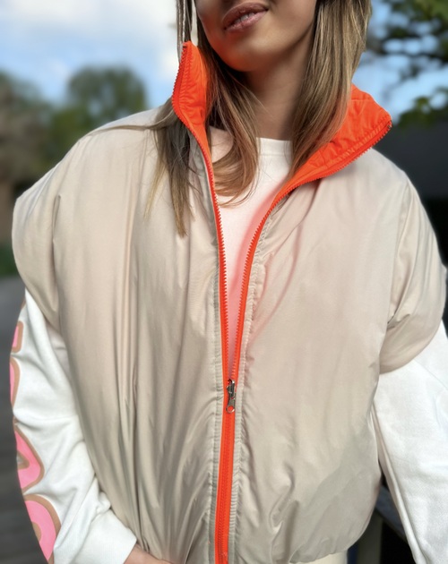 Bodywarmer met rits en zakken omkeerbaar - 2