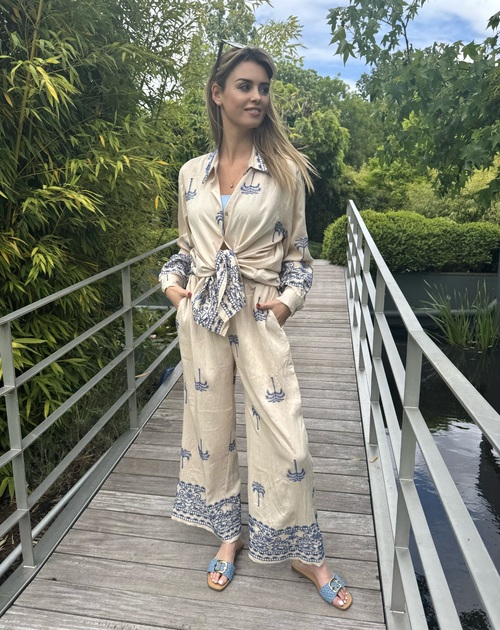 Lange broek met broderie