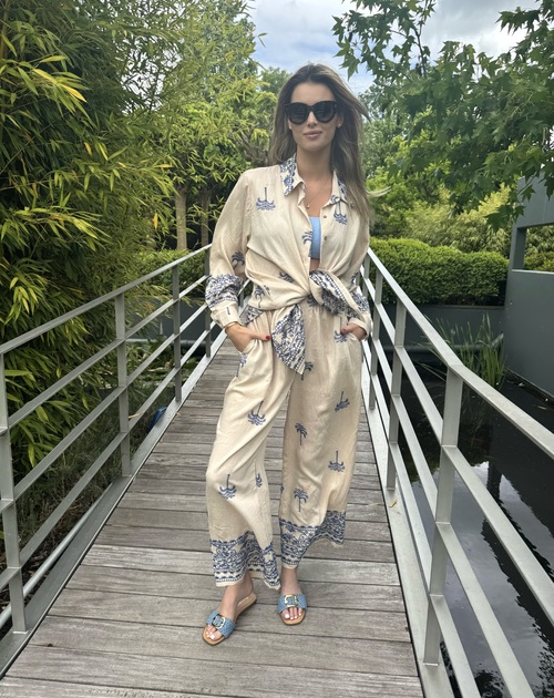 Lange broek met broderie - 2
