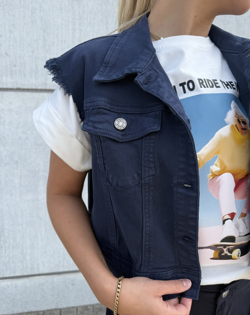 jeansvestje zonder mouw  - 2