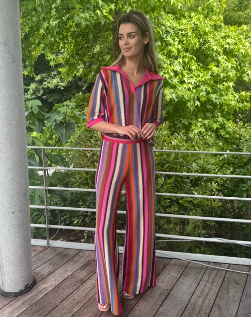 lange broek gestreept kant