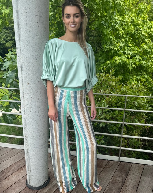 lange broek gestreept kant