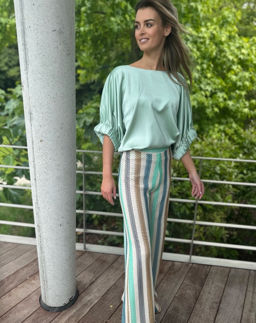 lange broek gestreept kant - 2
