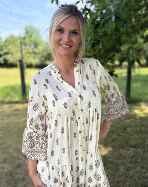 jurk korte mouw print - 2