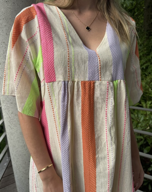 jurk met fluo accent - 2