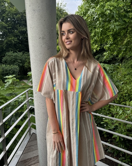jurk met fluo accent - 2