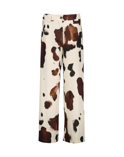 lange broek met cowprint