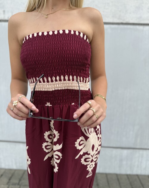 jumpsuit bustier print - 2