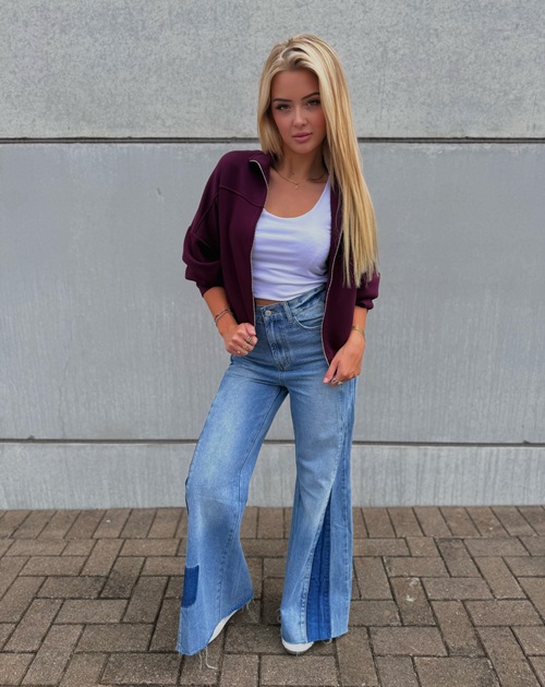 Gilet met rits lange mouw - 2