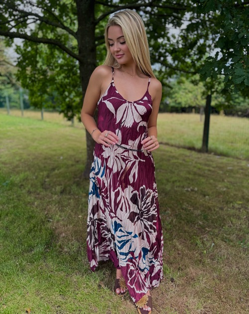 jurk lang mouwloos print