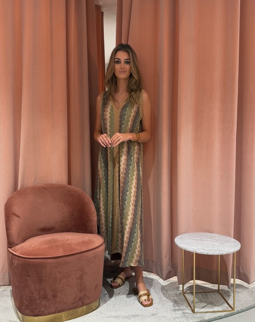 Jurk zonder mouw missoni print