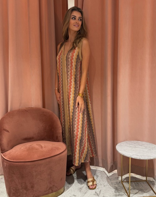 Jurk zonder mouw missoni print