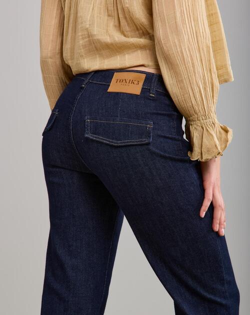lange broek jeans contraststiksel - 2