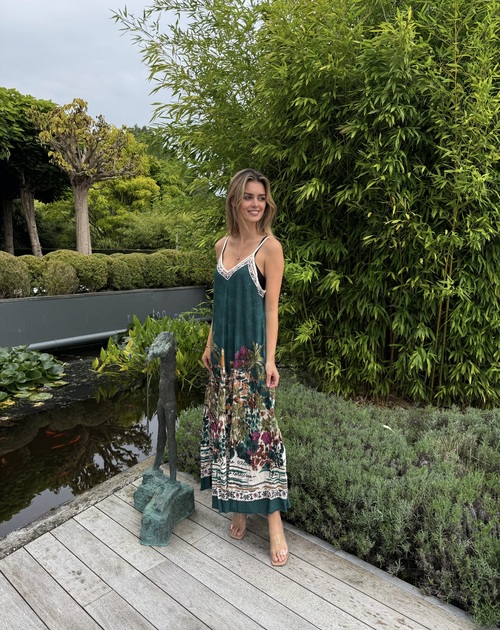 jurk print huizen