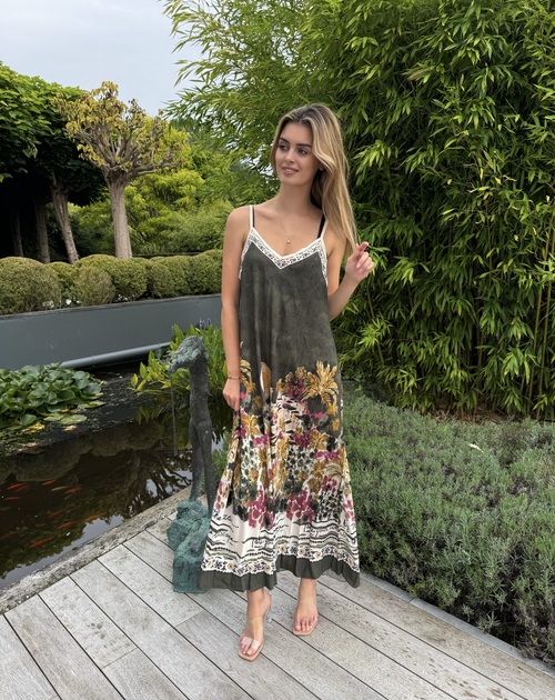 jurk print huizen