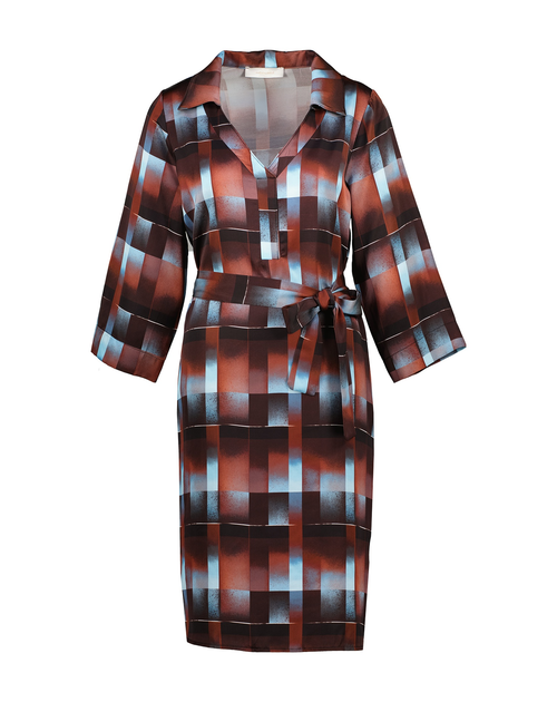 Jurk lange mouw print Bangkok