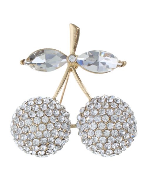 broche kersjes strass