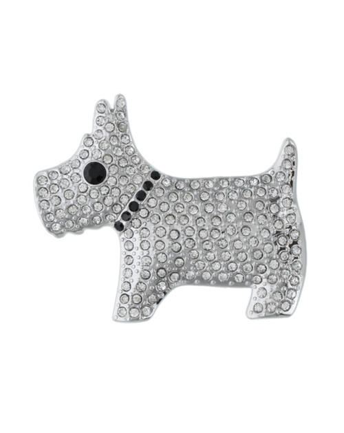 Broche hondje goud
