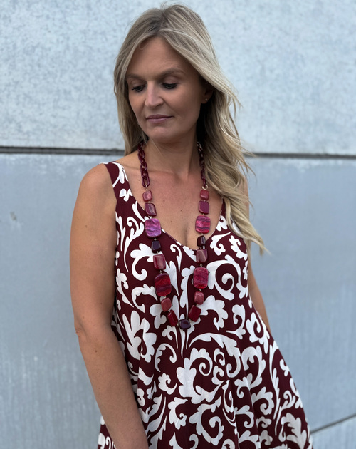 jurk kort spaghetti print - 2