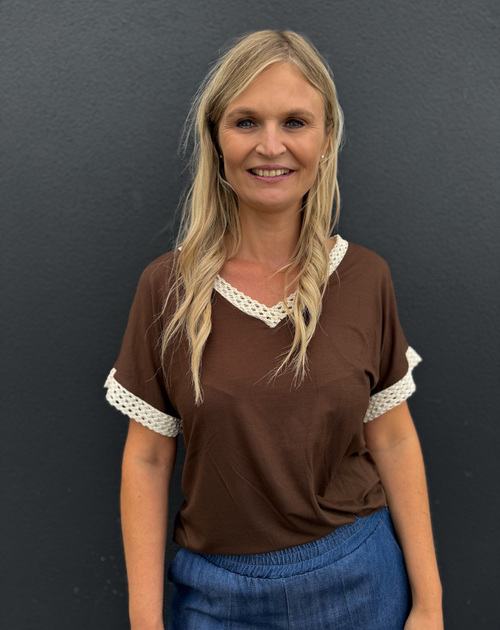 t-shirt korte mouw effen