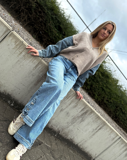gilet met mouw denim - 2