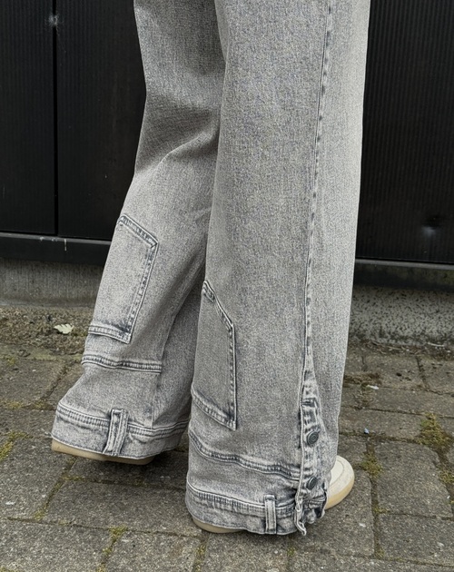lange broek met stiksel rood - 2