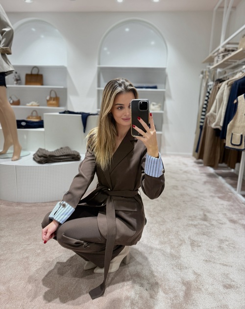 blazer met voering streep