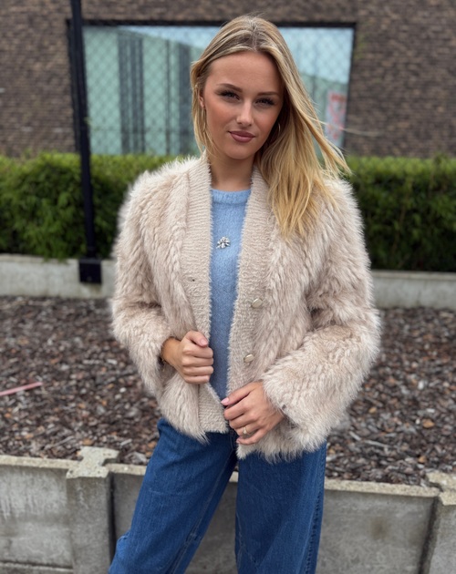 gilet in pels met knopen - 2
