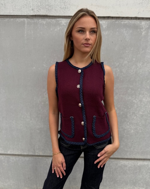Gilet zonder mouwen met knopen