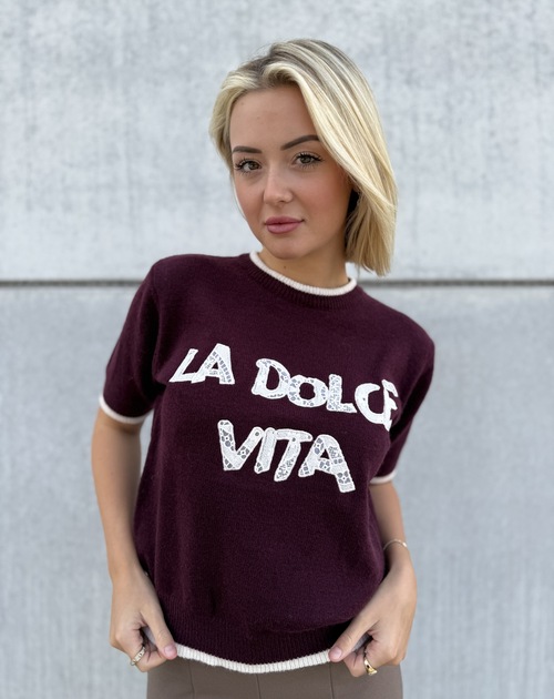 trui korte mouw dolce vita