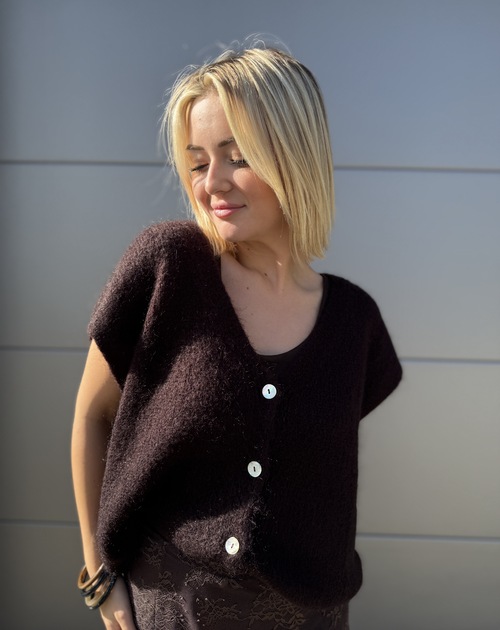 Gilet met knopen zonder mouwen - 2