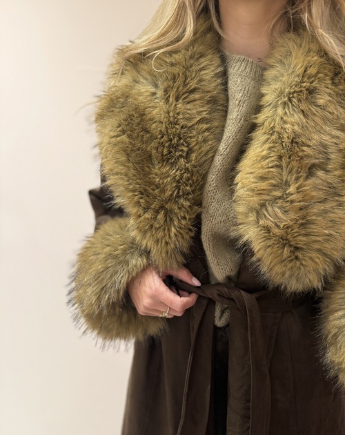 lange vest daim pels - 2