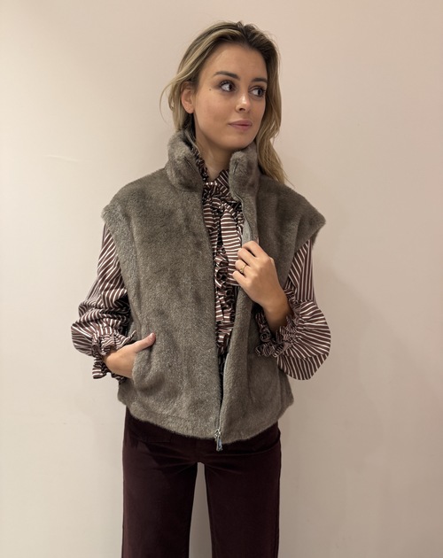 pelsje zonder mouwen faux fur