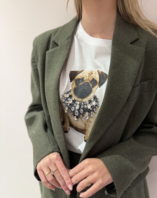 t-shirt korte mouw hond