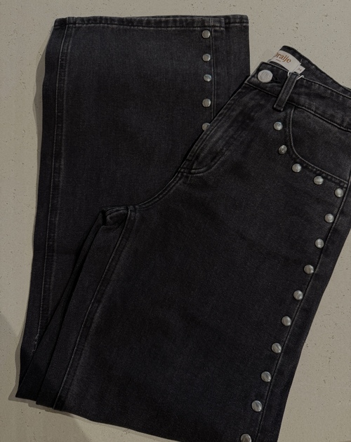Lange broek wide met studs - 2