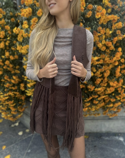 gilet met fringles - 2